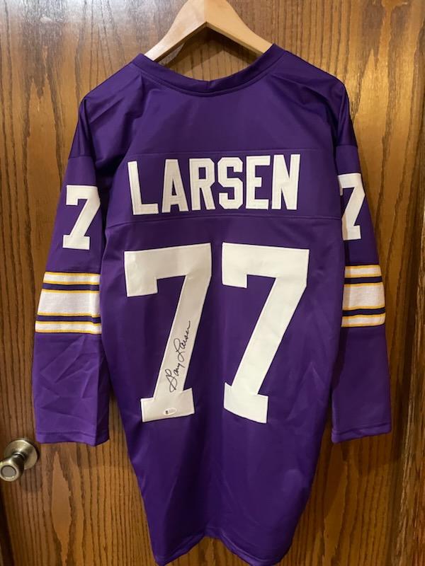 Gary Larsen Autographed Vikings Jersey (custom)