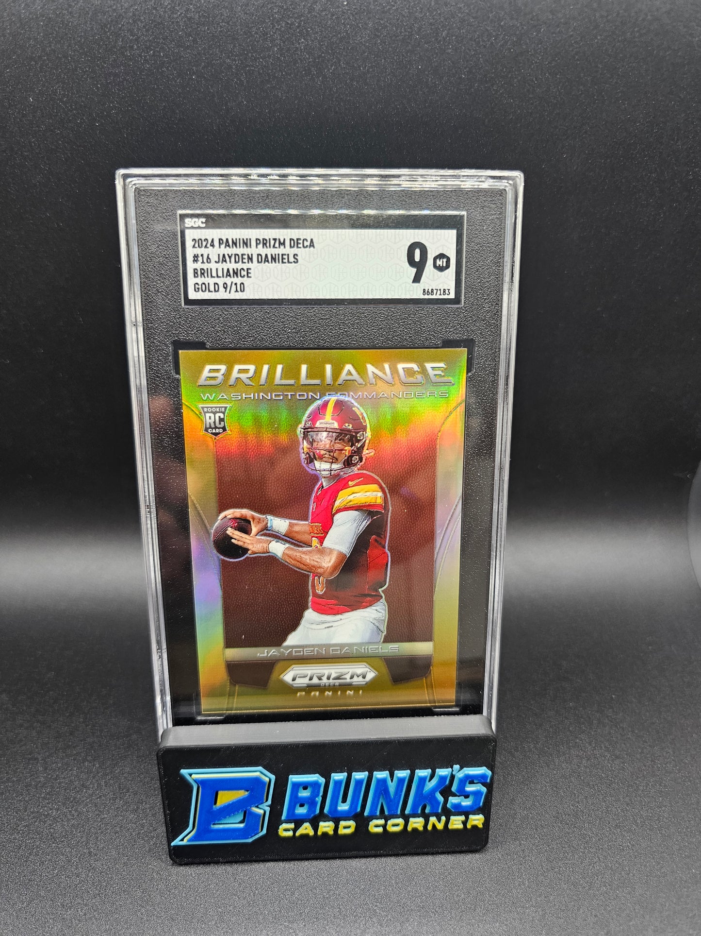 2024 Jayden Daniels Gold Prizm Deca Brilliance #9/10