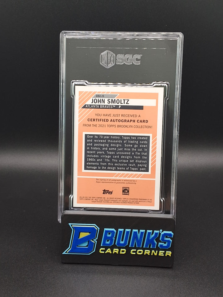 2021 John Smoltz Autographed Blue SGC 10