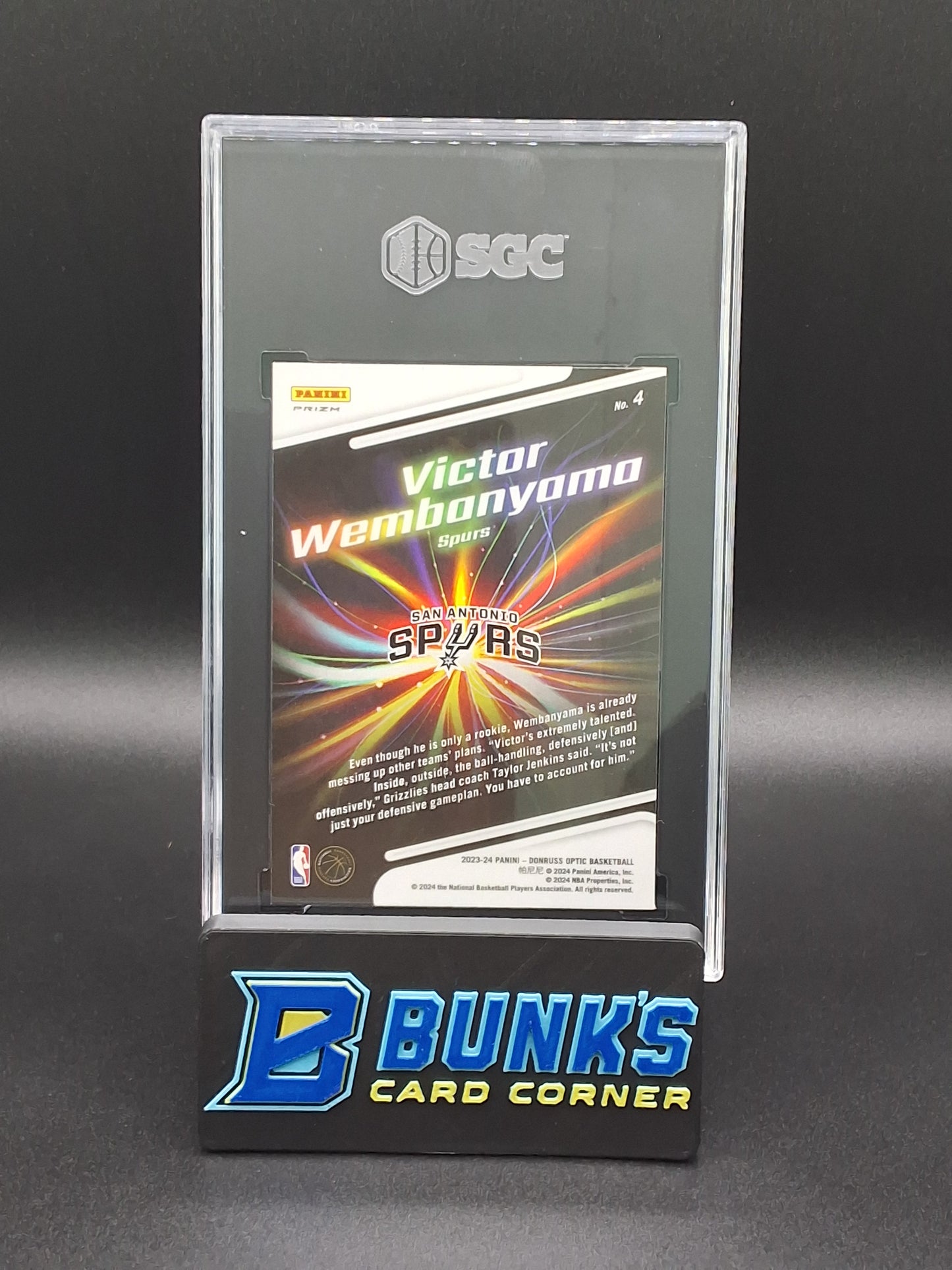 2023 Victor Wembanyama Lights Out Holo Prism SGC 9.5 (Box 24)