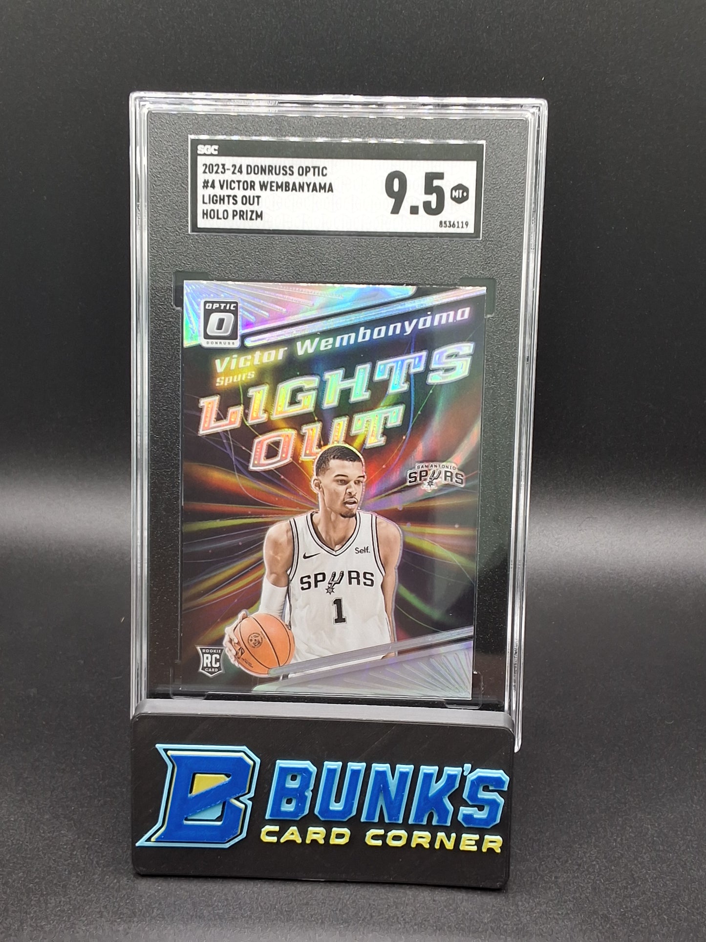 2023 Victor Wembanyama Lights Out Holo Prism SGC 9.5 (Box 24)