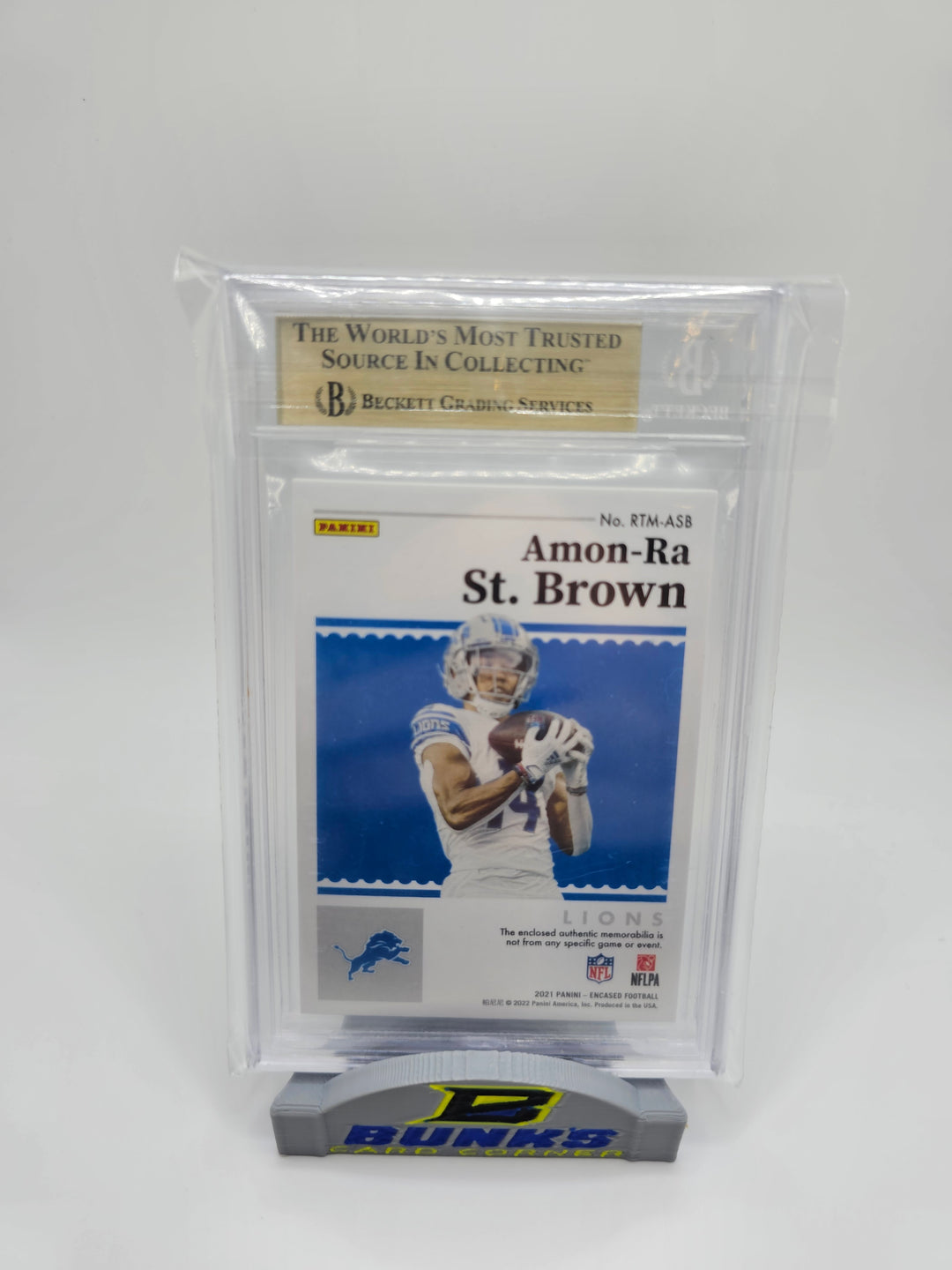 2021 Encased Amon-Ra St. Brown Rookie Triple Memorabilia Ruby #8/9 💥