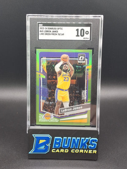 2023 LeBron James Lime Green Prizm SGC 10 (Box 24)