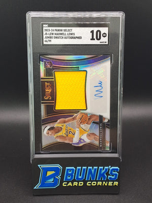 2023 Maxwell Lewis Jumbo Swatch Autographed SGC 10