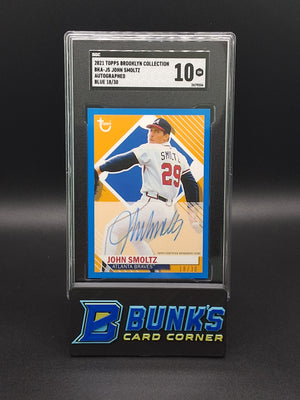 2021 John Smoltz Autographed Blue SGC 10
