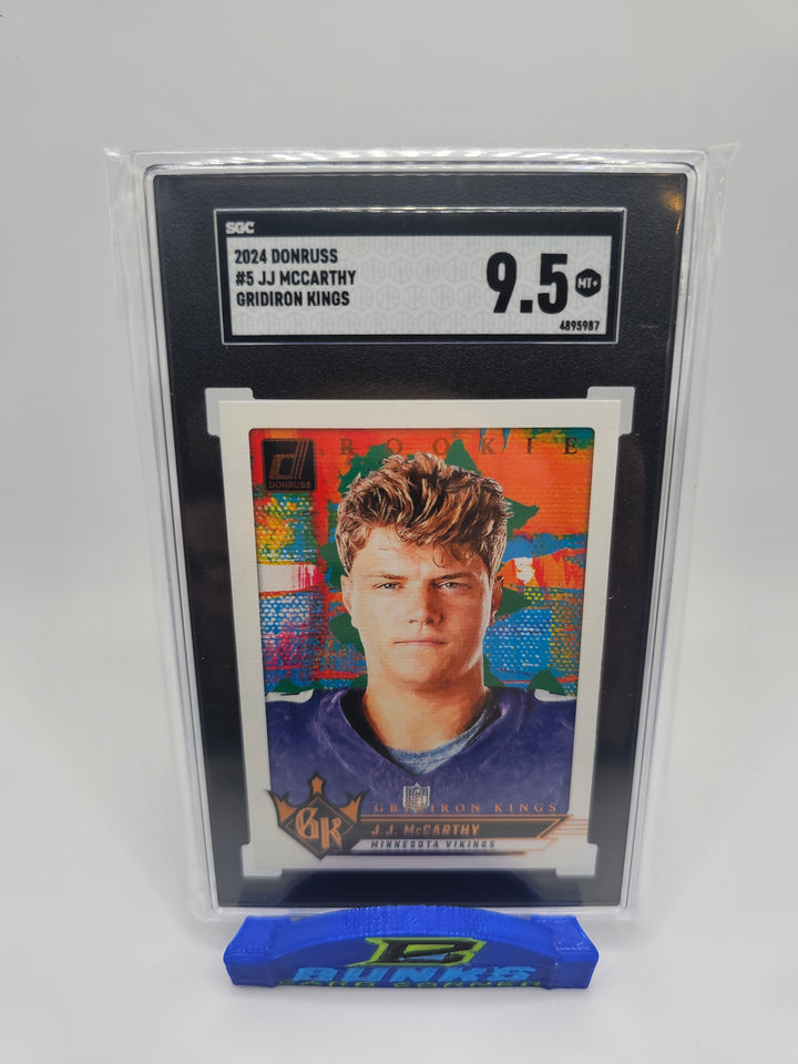 2024 JJ McCarthy Donruss Gridiron Kings SGC 9.5