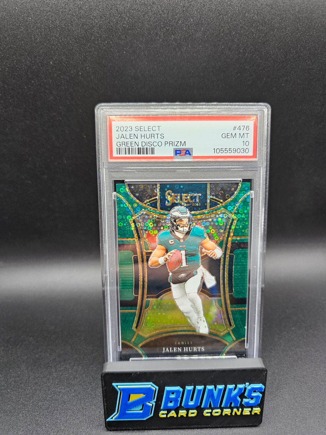 2023 Jalen Hurts Green Disco Prizm #5/5 POP 1