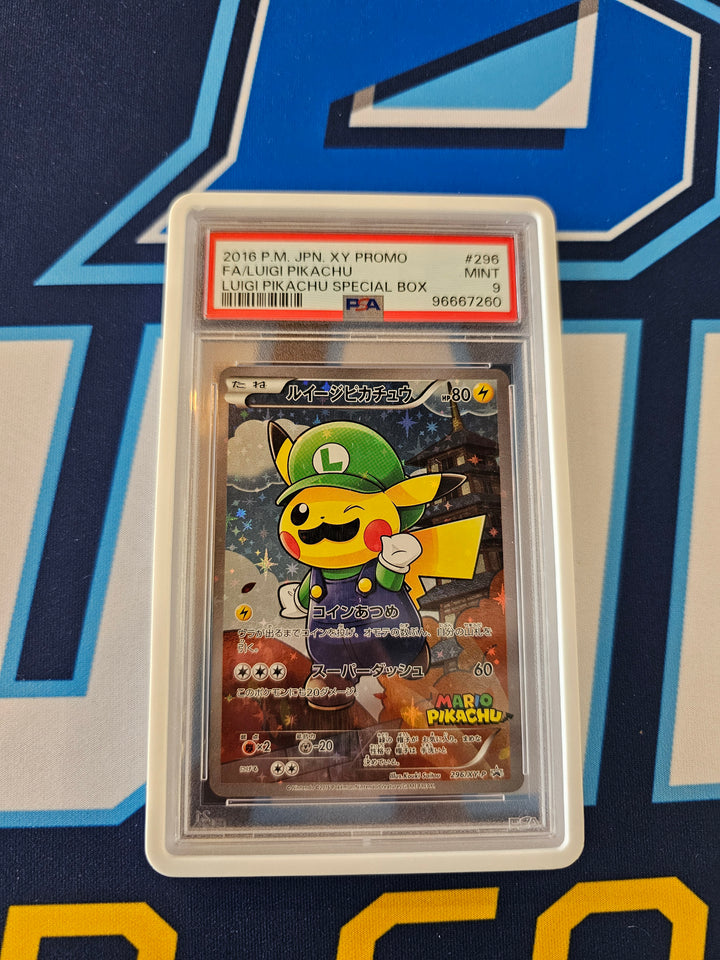 Mario & Luigi Poncho Pikachu SEQUENTIAL PSA 9: 293 294 295 296 Pokémon TCG