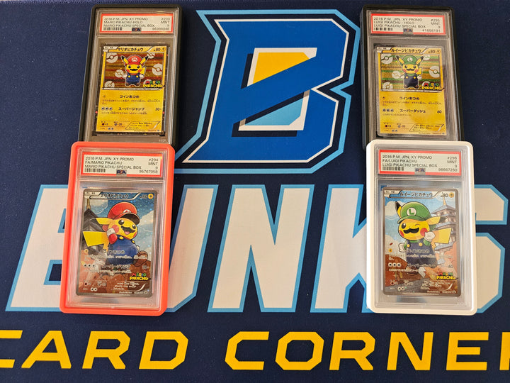 Mario & Luigi Poncho Pikachu SEQUENTIAL PSA 9: 293 294 295 296 Pokémon TCG